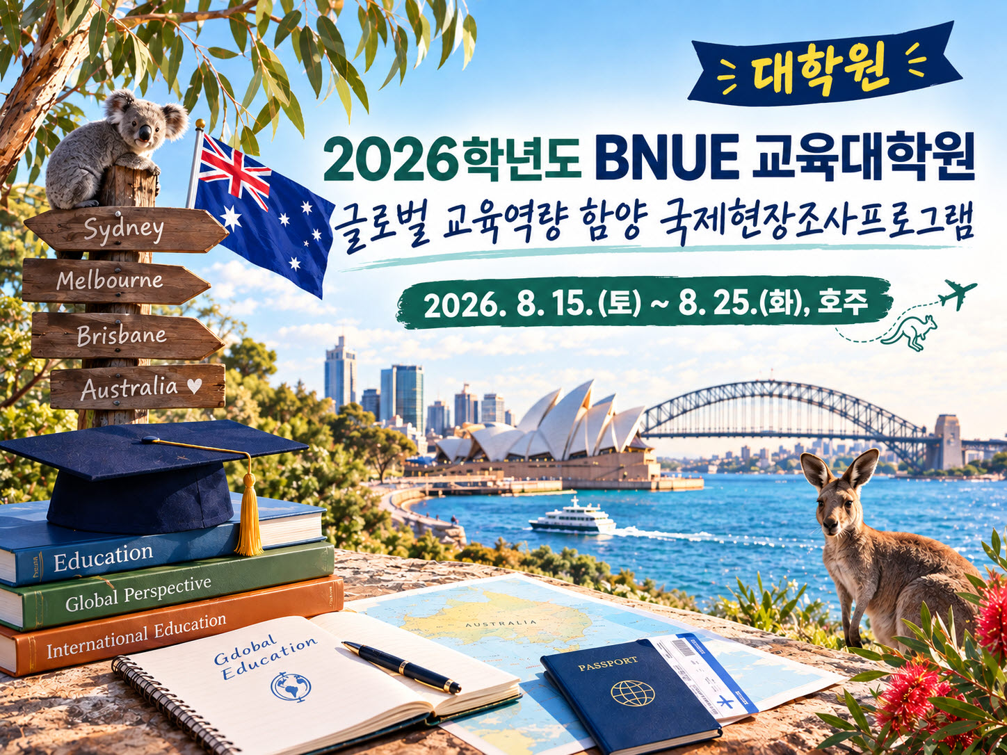 BNUE 교육대학원생 글로벌교육역량 함양 해외현장조사프로그램 실시(호주)